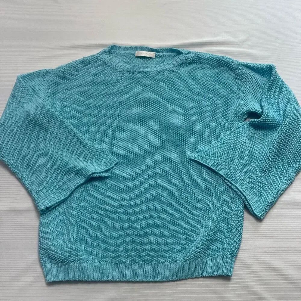 Katia Serafini Italy Baby Blue Cotton Sweater Size 6